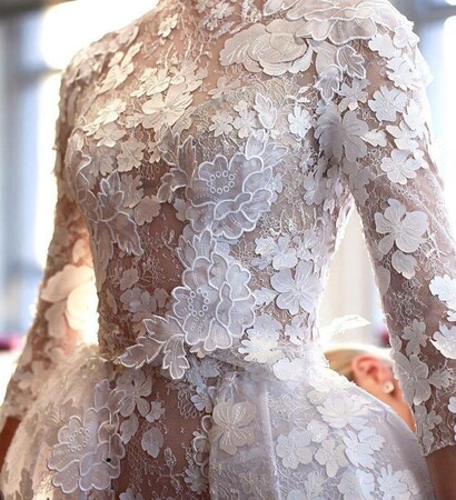 dress, white and floral