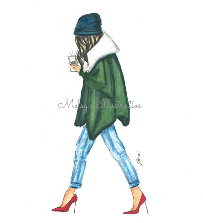 vintage, indie and fashionillustration