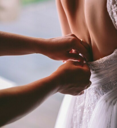 lace, fitting and dressing