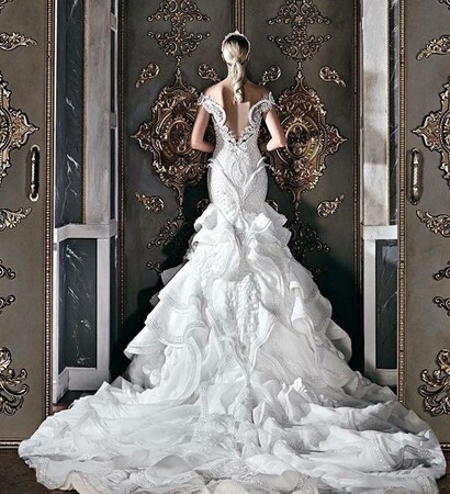 wedding dress, bride and michael cinco
