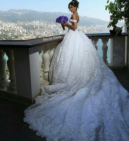 bride, dress and view