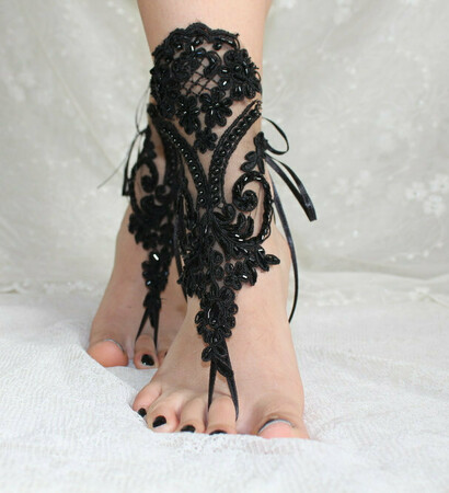 gothic, wedding sandals and wedding lace shoes