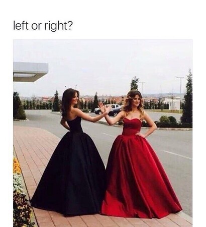 black, red and dress