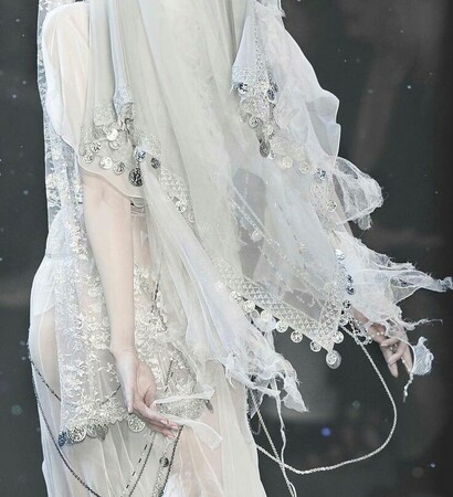 wedding dress, pretty dress and flowing dress