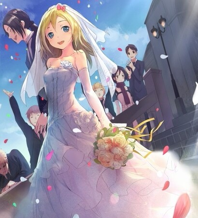 wedding dress, anime boy and love