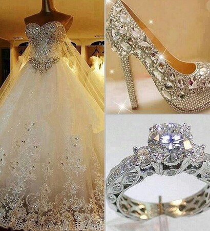 goals, wedding dress and fashion