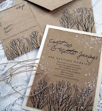 winter wedding invitation, winter wedding and wedding invitation