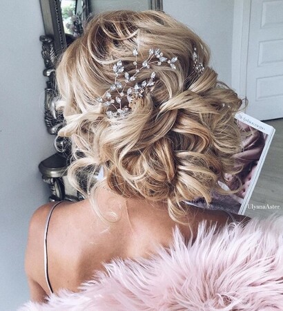 hair accessories, wedding hair style and hair color