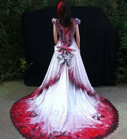 gothic wedding dress, gothic and dress