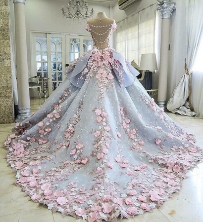 pink, pearl and blue