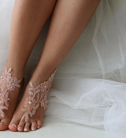 bridal, wedding shoes and anklet