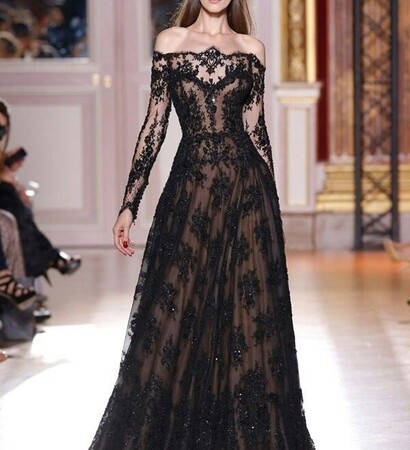 black wedding dress, elegant and wedding dress
