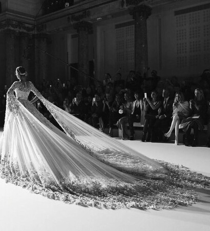 wedding gown, beautiful and catwalk