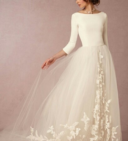 glamour, simple and wedding dress