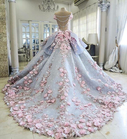 wedding dress, princess dress and luxury