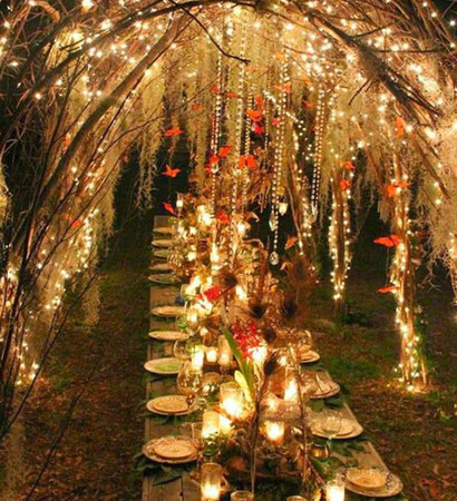 pretty, lights and table