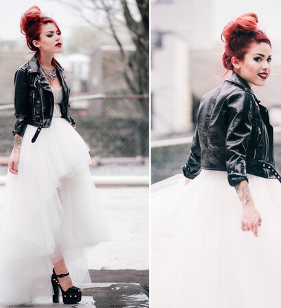 luanna perez, red hair and beutiful dress