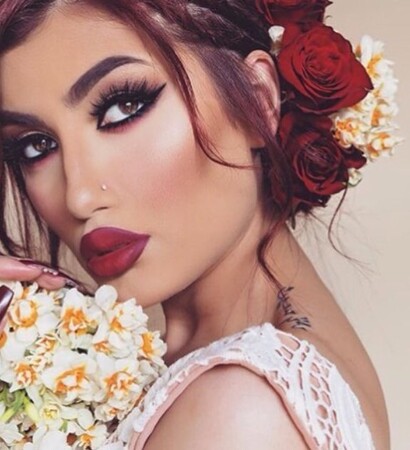 eyeliner, eyeshadow and bride
