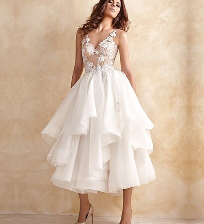 so sexy, with flowers and wedding dress