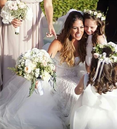 bride, event and flower girls