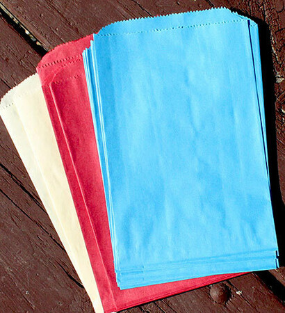colorful, flat pocket and party favors