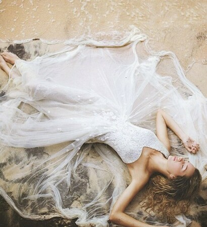water, beach and model