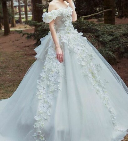 wedding dress, bridal and dress