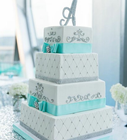 tiffany blue wedding, tiffany blue cake and tiffany blue