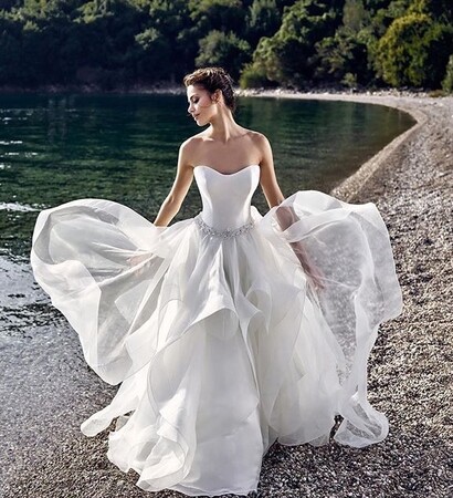 brides, eddy k and white dresses