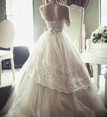 white, chair and dress