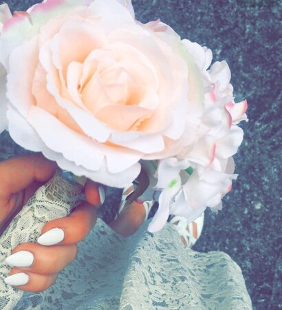 flower, dress and white