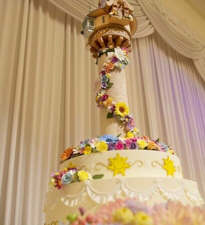 tangled, cake and disney