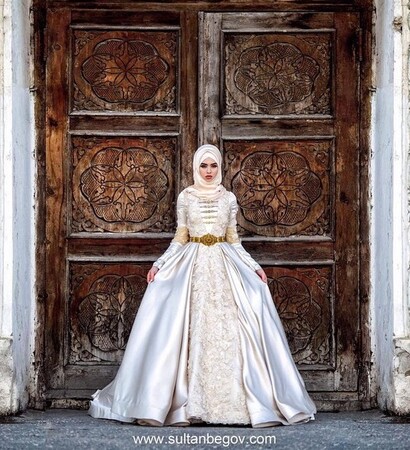 hijab, traditional dress and caucasus