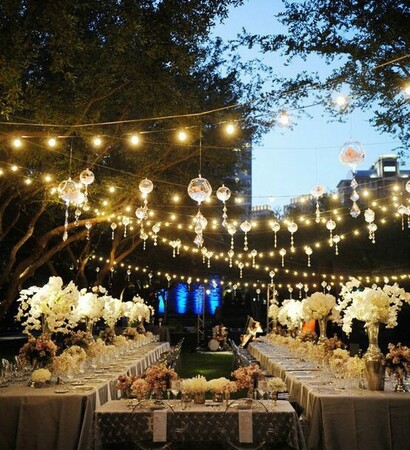 night, dinner and party