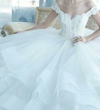 fashion, white and ball gown