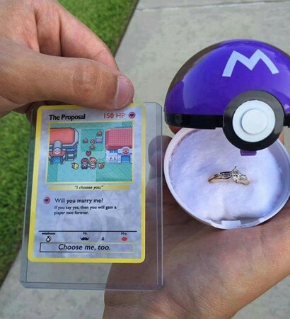 couple, pokemon go and rings