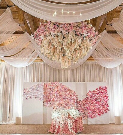 pink, beach wedding and floral