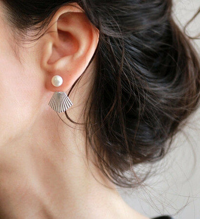 sterling silver 925, modern geometric and 2 pairs in 1