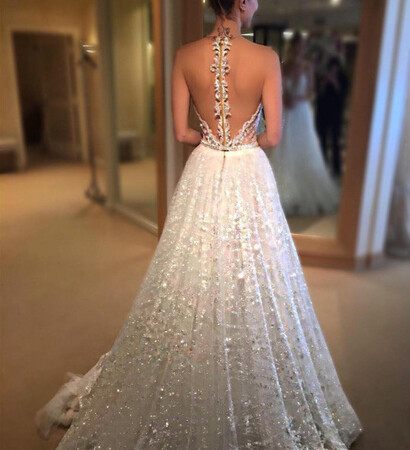 mirror, wedding dress and bride