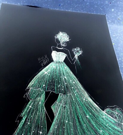 artist, flower and bride fashion