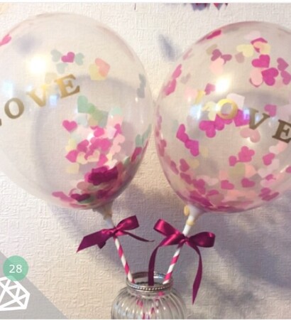 item, goods and confetti