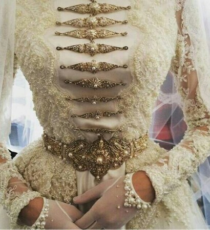 caucasus, national belt and ingush dress