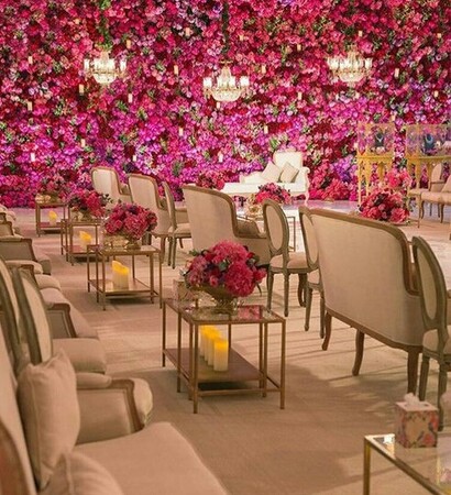 hall, decoration and pink