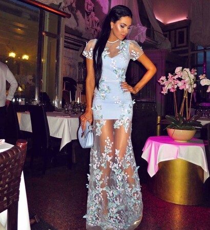 blue dress, dress and evening dress