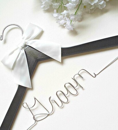 groom, wedding ideas and wedding hangers