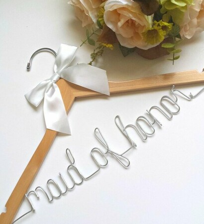 bridesmaid, wedding hangers and wedding ideas