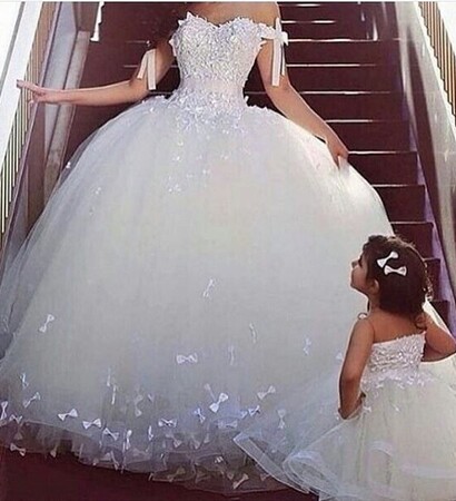 wifey, flower and puffy dress