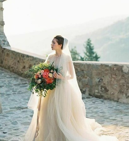 love, bride and food