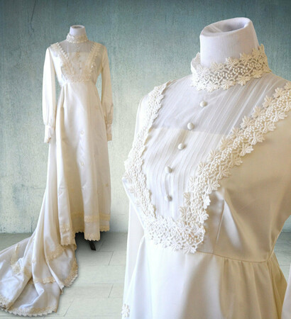 boho wedding, edwardian dress and downton abbey