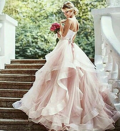 wedding dress pink